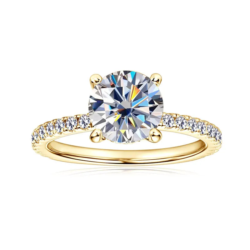 2CT Moissanite Engagement Wedding Ring for Women 925 Sterling Silver Rings Promise Finger Jewelry Sparking Lab Diamond 8mm