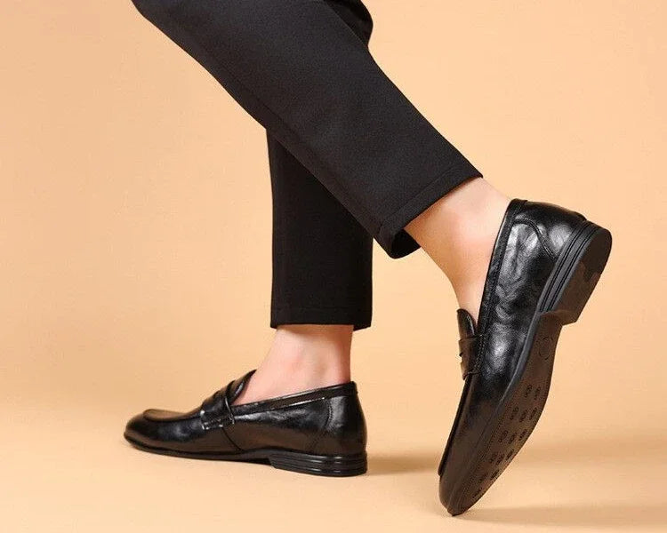 Brown Flat Leather Loafers Shoes for Men Fashion 2025 Classic Original Size Man Casual Shoe 45 Comfortable Shipping Free New In
