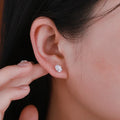 1-4CT Oval Moissanite Stud Earrings S925 Silver Sparkling Diamond Ear Studs For Women Men Wedding 18K Plated Jewelry GRA