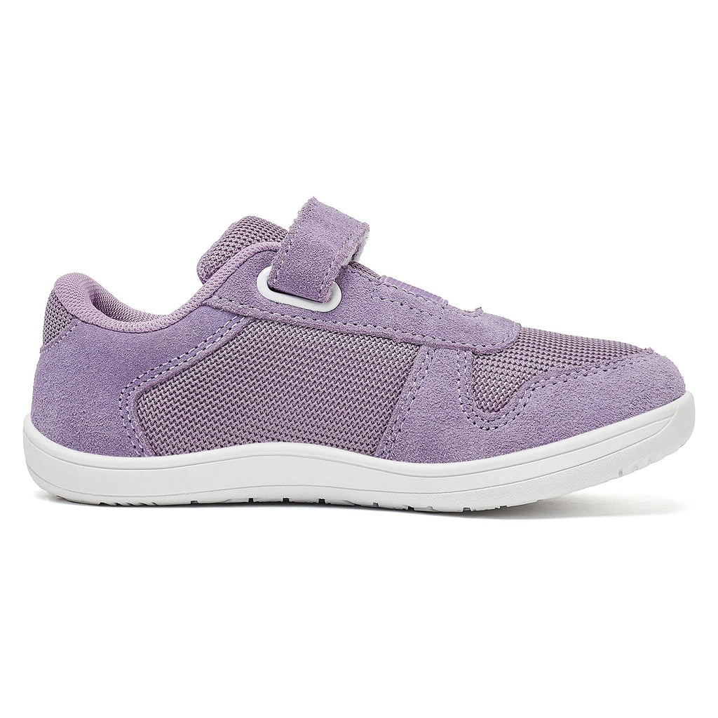Kids Wide Toe Barefoot Shoes Little/Big/Kid Hook Loop Minimalist Sneakers Artificial Leather Mesh Lightweight Shoes