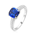 2.22ct Created Sapphire Nano Emerald Tanzanite Solitaire Ring 925 Sterling Silver for Women Daily Party Jewelry  sets gift