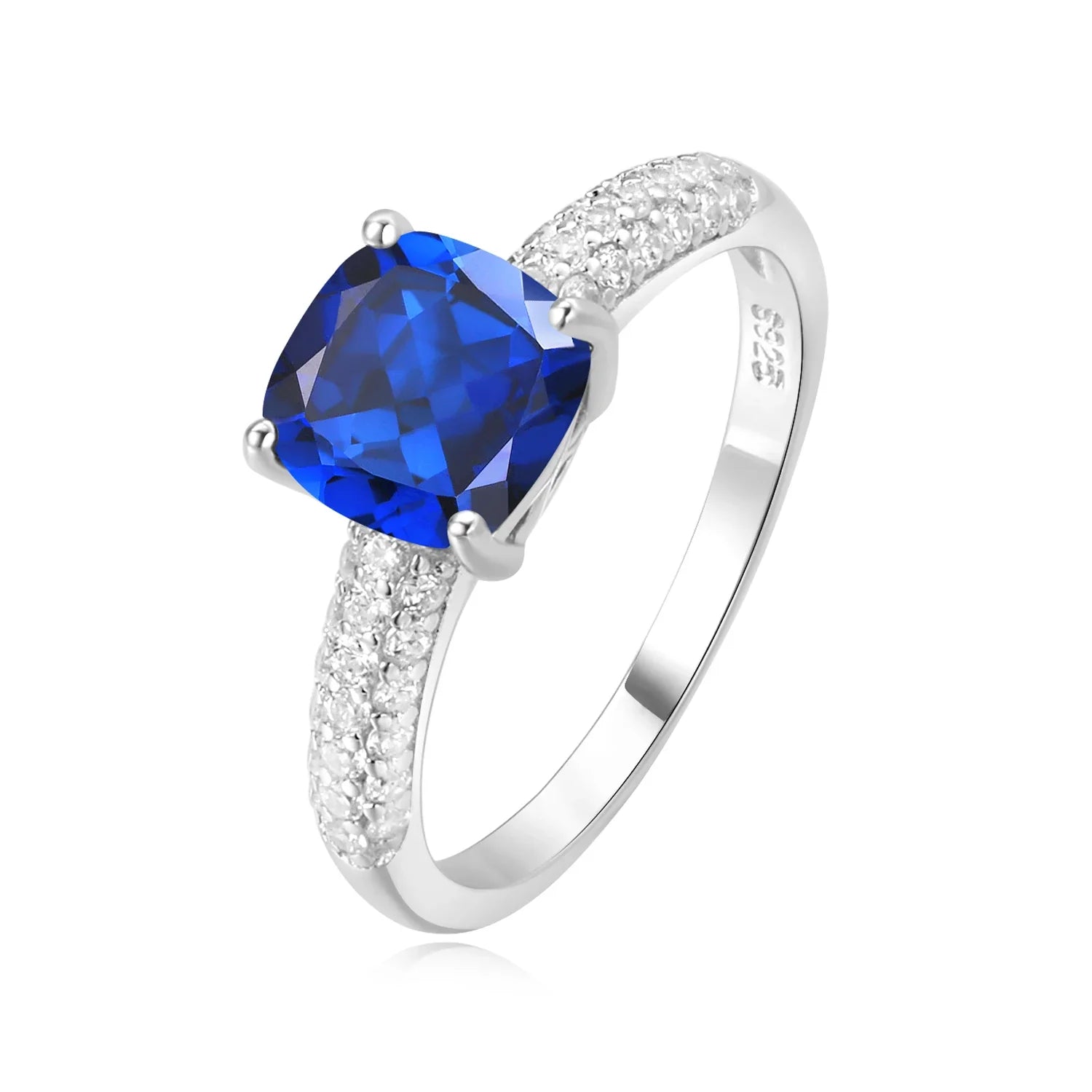 2.22ct Created Sapphire Nano Emerald Tanzanite Solitaire Ring 925 Sterling Silver for Women Daily Party Jewelry  sets gift