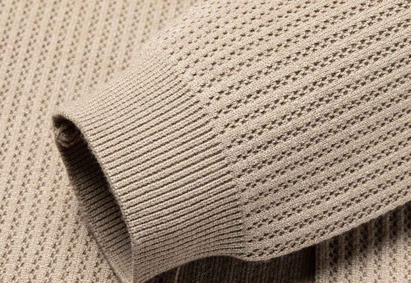 High-Quality Men's Knitted Cardigans Solid Color Simple Business Lapel Knitwear Coat Man Autumn New Long Sleeves Sweater Jacket