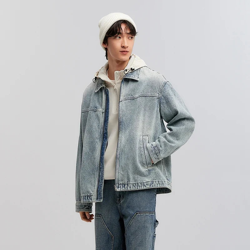 Jacket Men Vintage Denim Jacket Clothes 2025 New Spring Top Fashionable Trendy Versatile Denim Jacket