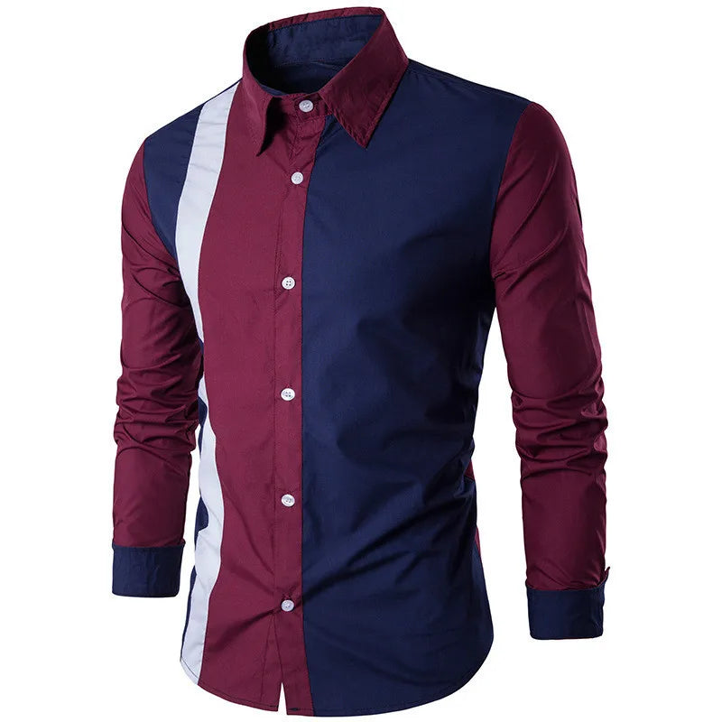 2025 new men's simple fashion long sleeve button down shirt casual lapel 3d design spring/autumn streetwear outdoor tops