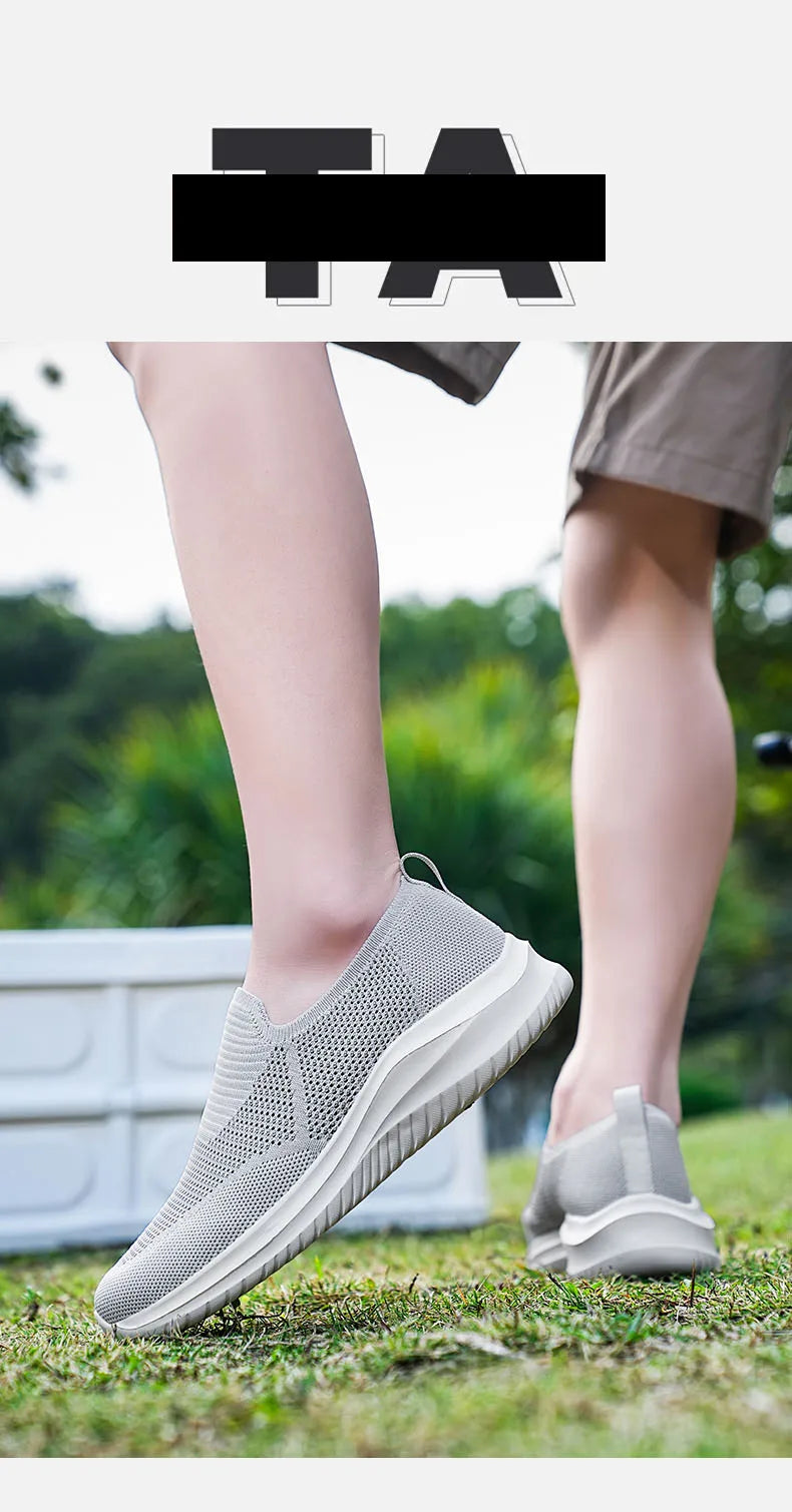 Men's Vulcanized Shoes Fashion Breathable Outdoor Mesh Casual Sneakers Lightweight Comfortable Men Tenis Masculino Walking Shoes