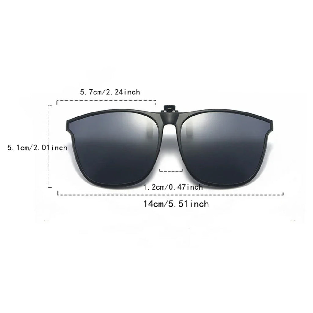 New PC Clip Sunglasses for Outdoor Fishing and Driving. Clip Sunglasses for Day and Night Use.