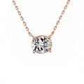 1/2/3carat East West Set Oval Cut Solitaire Moissanite Diamond Pendant Necklaces for Women Adjustable Stackable Neck Chain
