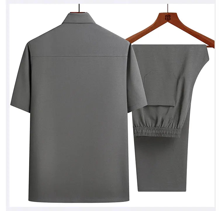 Shirts + Pants 2025 summer new style Sportswear Men's Casual Sets Male Fashion Chinese style shirts and trousers M-4XL