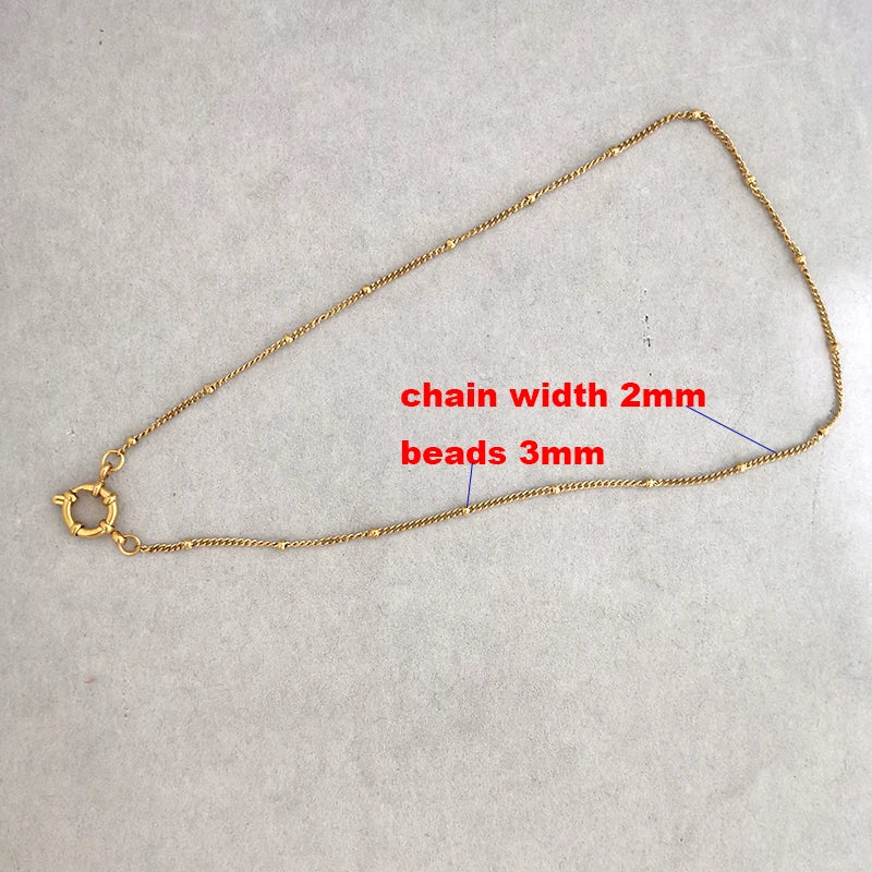 Necklace Women Men Choker Stainless Steel Geometric Rolo Link Cuba Paperclip Chain