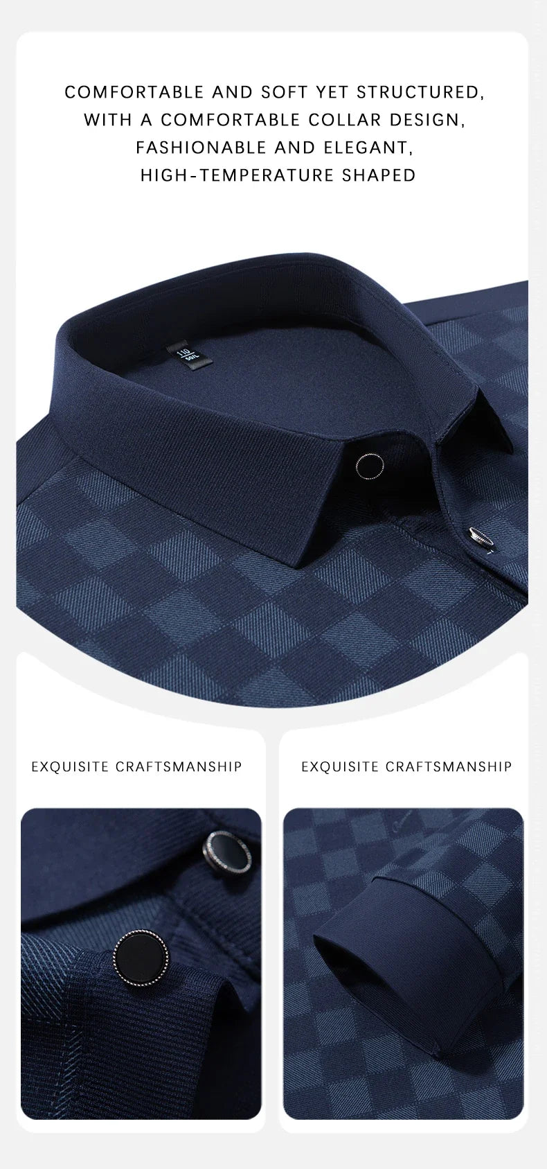 Polo Shirts for Man Autumn Business Slim Fit Long Sleeve T Shirt Men 2026 New Casual Loose Pullover Plaid Men Tops & Tees