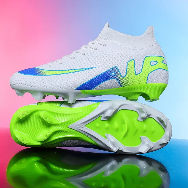 New Men Football Boots Cleats High-top Sneakers High-quality Non-Slip Indoor Soccer Shoes Futsal Grass Match Hot-selling Outdoor