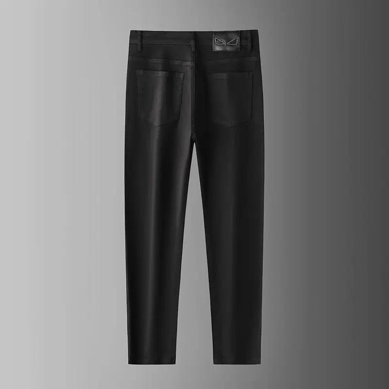 American Brand Men's Autumn Winter Straight-leg Slim Jeans High-quality Light Luxury Casual Versatile Fashion Korean Style Jeans