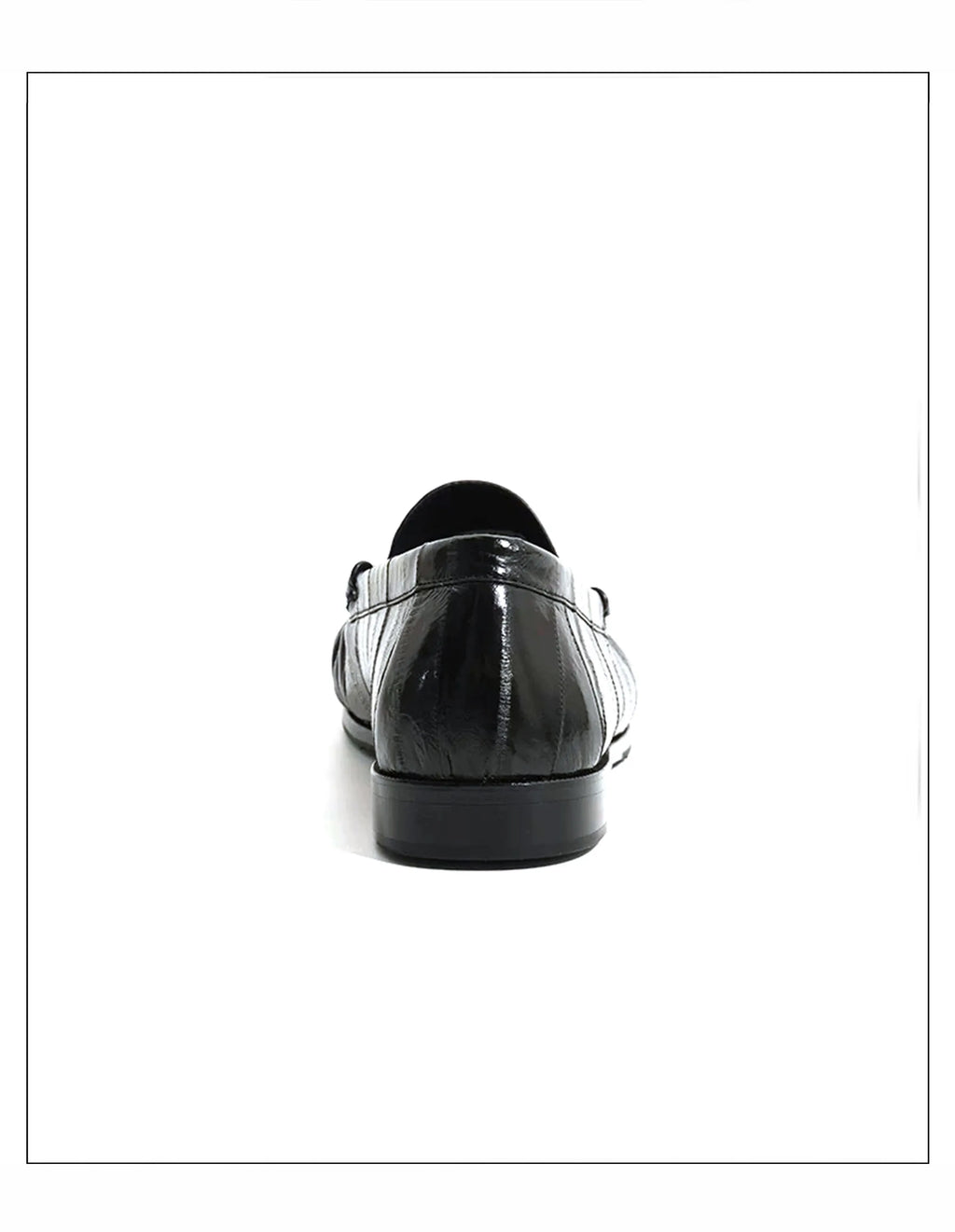 Loafers for men's eel skin pleated design a top layer cowhide slip in formal dress shoe suitable for casual work and commuting