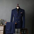 New Classic Business Men's 2-Piece Suit Jacket Pants Slim Fit Groom Formal Event Men Clothing Temperament Wedding Dating Office