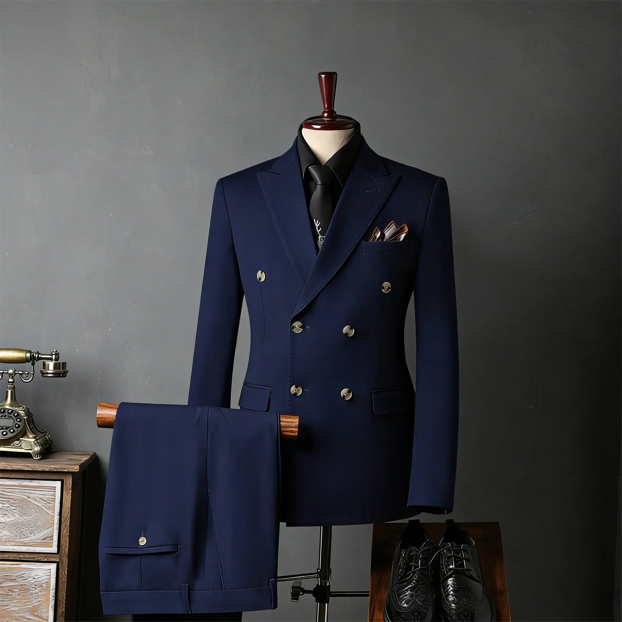 New Classic Business Men's 2-Piece Suit Jacket Pants Slim Fit Groom Formal Event Men Clothing Temperament Wedding Dating Office