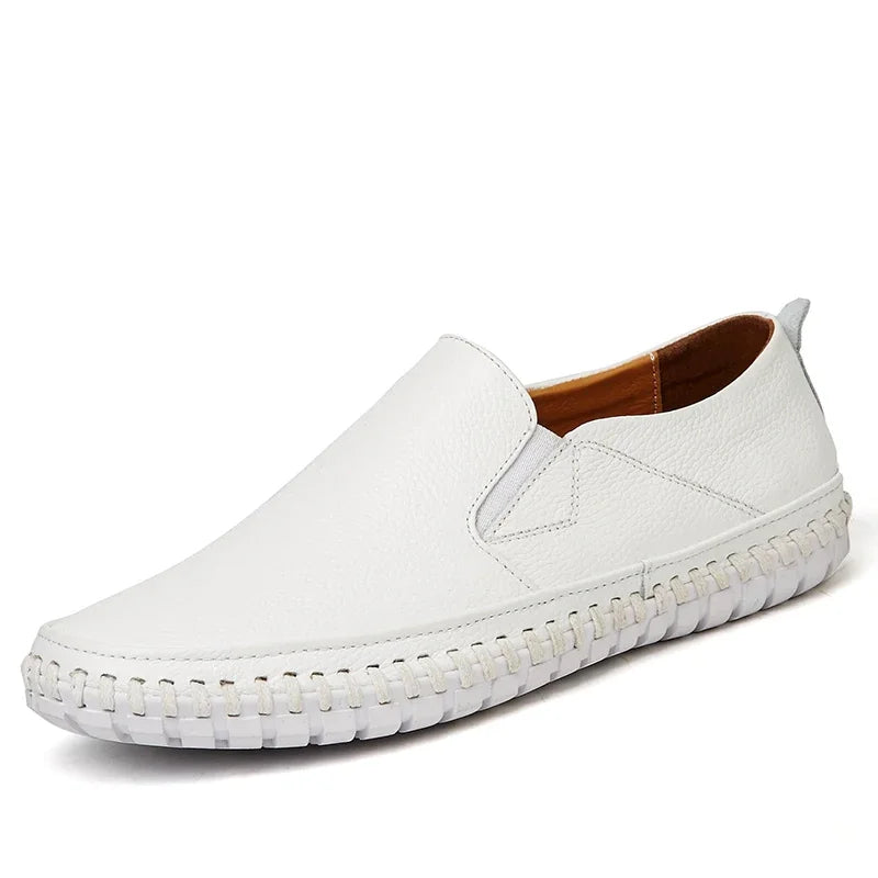 New Plus Size 49 50 Men Loafers Soft Moccasins Fashion Soft Spring Autumn Genuine Leather Shoes Men Casual Flats Driving Shoes