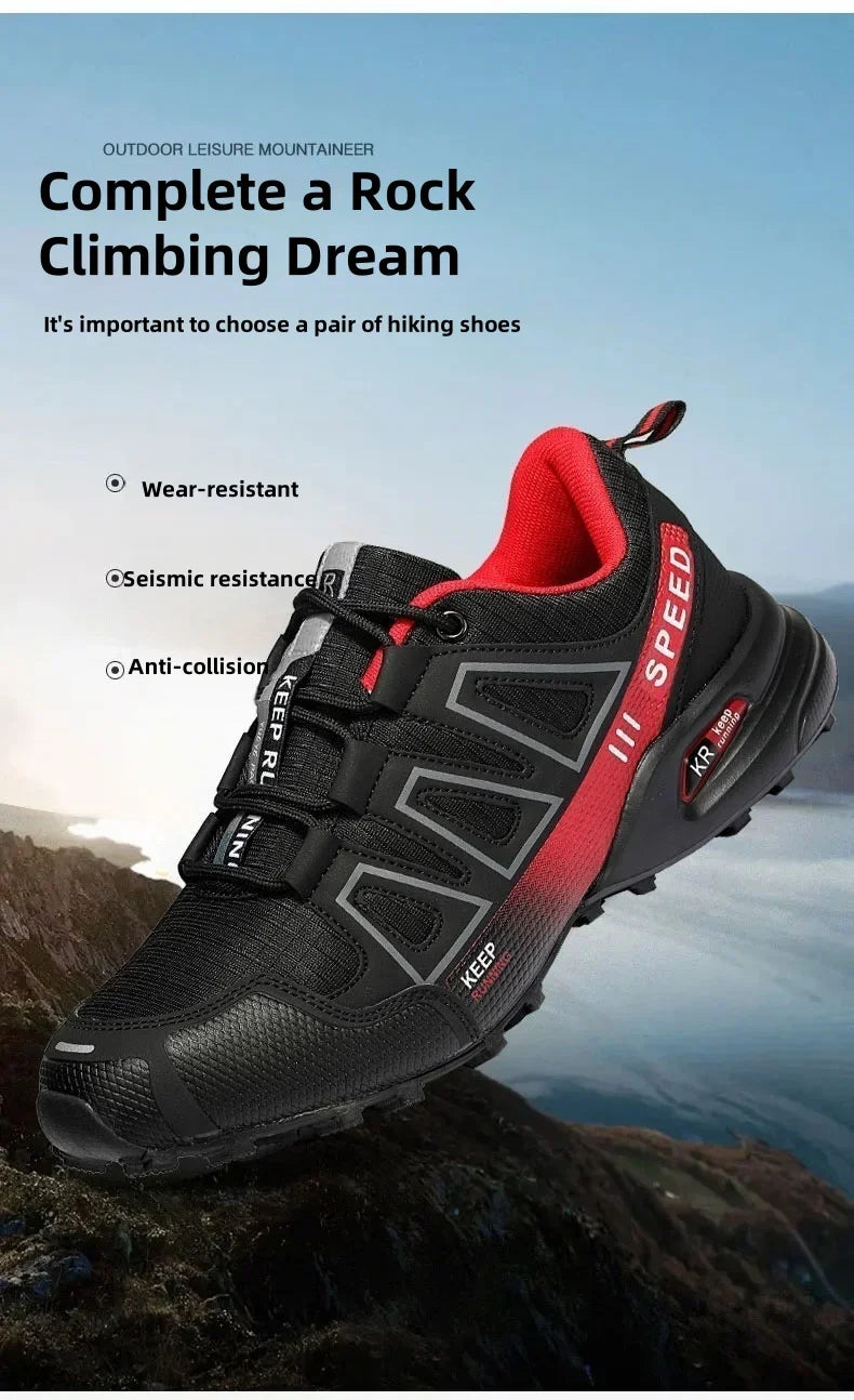 Men's Waterproof Hiking Shoes, Outdoor Sports Shoes,Lace-up Hiking Shoes, Women's Hiking Shoes, Non-slip Tactical Hunting Shoes