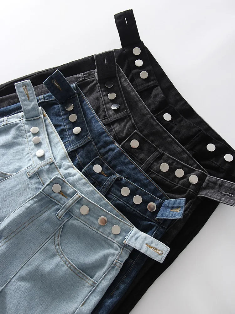 Summer Jean Shorts Women Denim High Waist Black Baggy Short Jeans Summer Pants Women's Bermuda Denim Shorts Wide Leg For Women