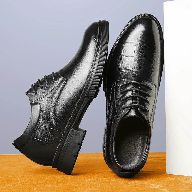 Genuine Leather Men's Oxford Shoes Lace Up Casual Shoes Comfortable Sneakers Outdoor Male Walking Shoes Formal Dress Footwear