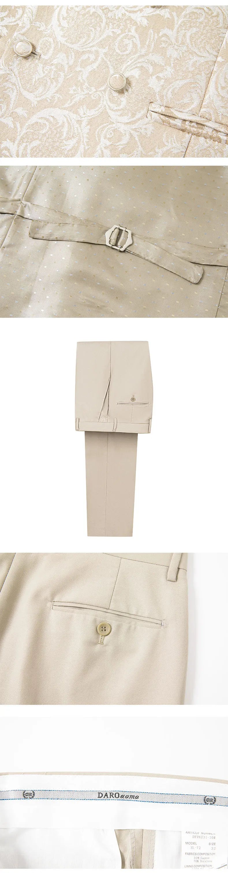 2025 New Large-Sized Jacquard Men's Suit for Wedding Dress, Groom's Suit Set, Host's Performance Costume
