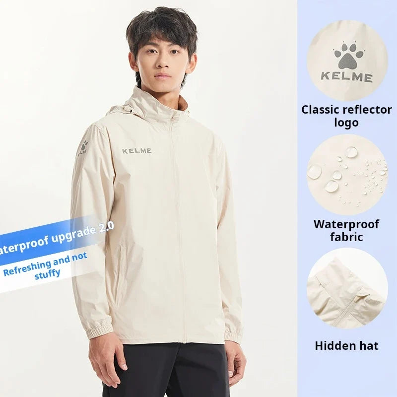 Sports Windbreaker Men's Summer Windproof Football Waterproof Running Outdoor Training Jacket Punch