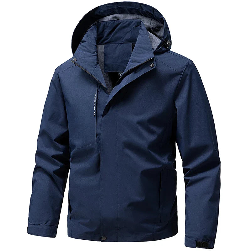 Waterproof Windbreaker Men Jacket Autumn Spring Outdoor Softshell Hooded Coat Sports Hiking Camping Coats Lightweight Jackets