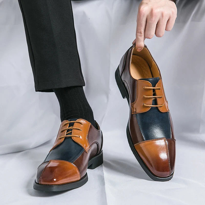 Handmade Men's Wingtip Oxford Shoes Black Groom Wedding Shoes Men's Formal Leather Shoes Classic Business Formal Men's Prom Shoe
