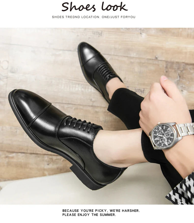 Mens Formal Oxford Shoes Business Leather Dress Shoes for Wedding Size 47 48