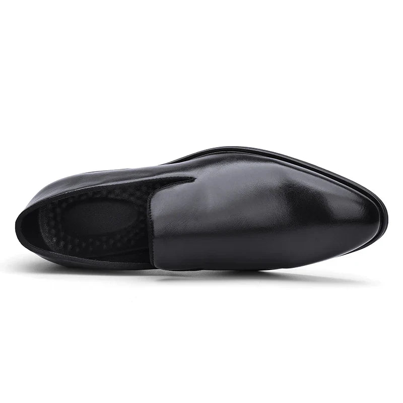 Italian brand mens Loafers Men's brown daily soft sole red sole patent leather shoes Outdoor business dress shoes big size：38-48