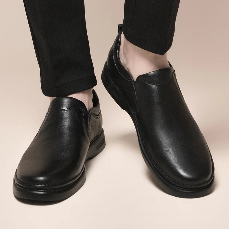 Genuine Leather for Men Business Shoes Stylish Male Comfortable Flats All-match Male Driving Shoes Classic Men Shoes for Wedding