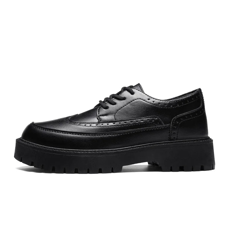 Men's Oxford Shoes Black Groom Wedding Shoes Men's Formal Leather Shoes Classic Business Formal Men's Prom Shoe