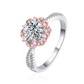 1ct Moissanite Rings for Women Sparkling Lab Gem Wedding Band S925 Sterling Silver Eternity Engagement Promise Rings