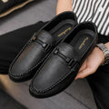 Men’s Casual Leather Shoes – Comfortable Daily Walking Loafers (Black, Brown)