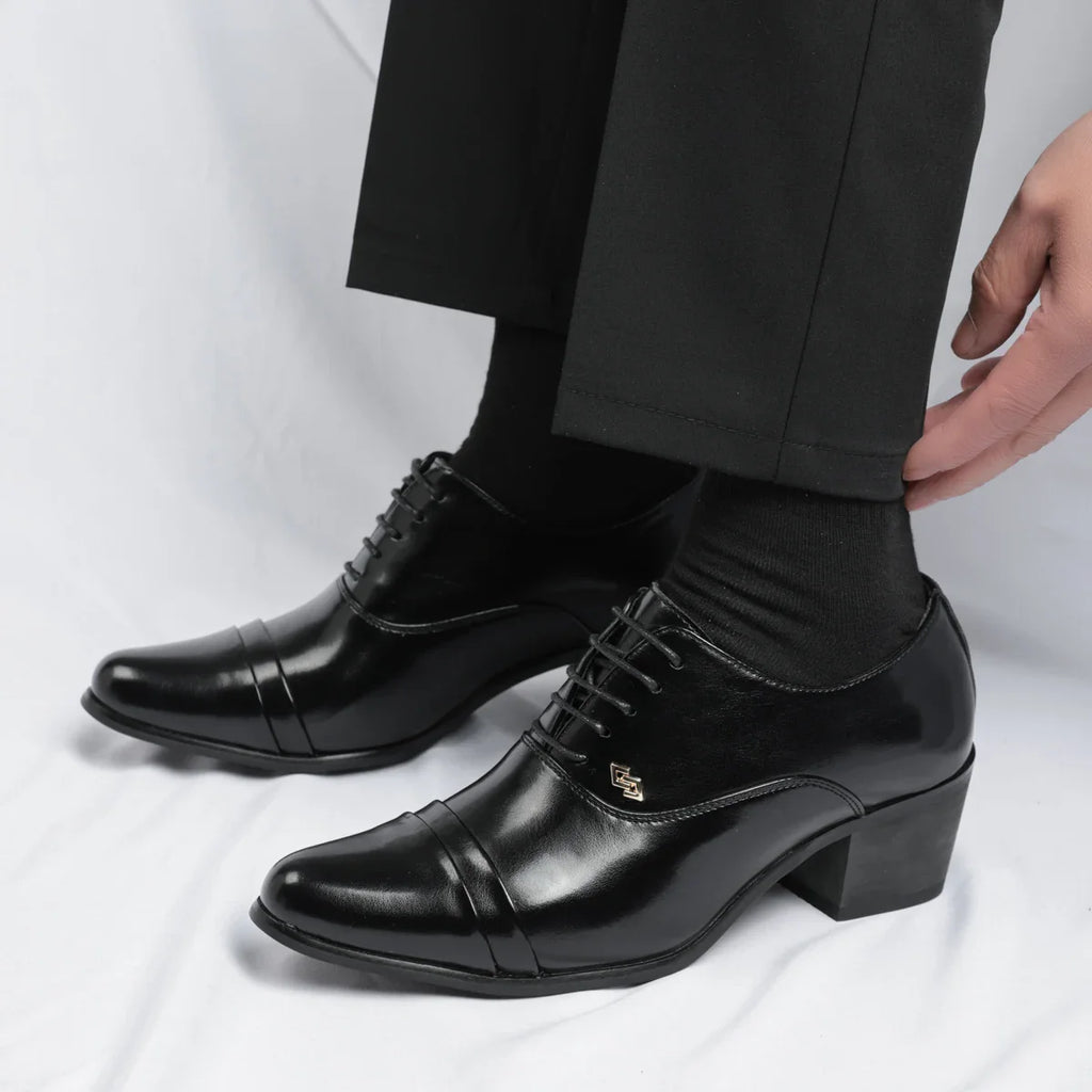 Trendy Men's Casual Black Brown Lace Up Oxford Cuban Shoes Gentleman Business Flats Dress Homecoming Footwear Zapatos Hombre