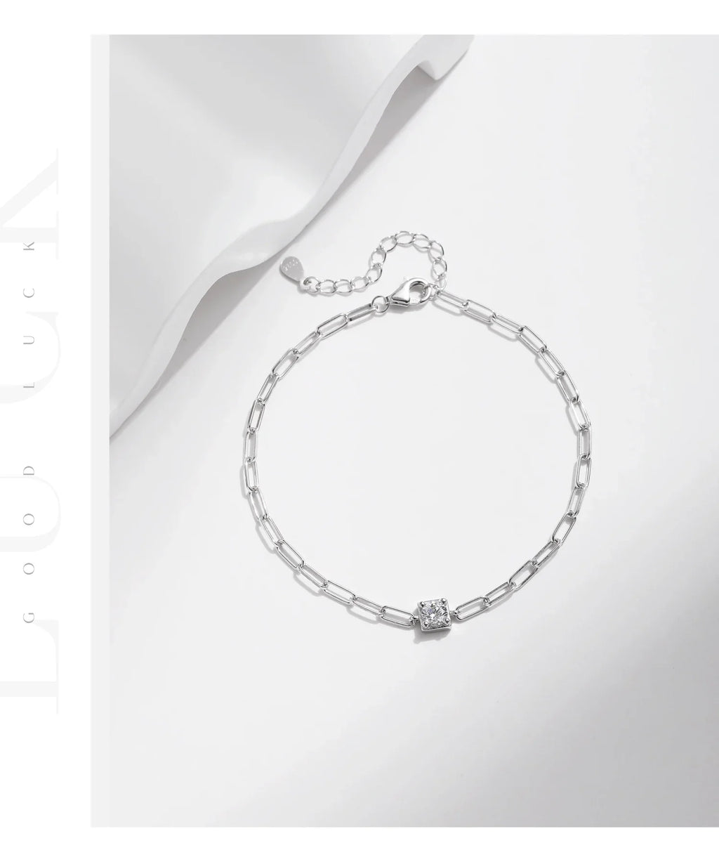 Clear D Color Moissanite Bracelet 0.3 Carat Lab Diamond 925 Sterling Silver Elegant Bracelet For Women Fine Jewelry