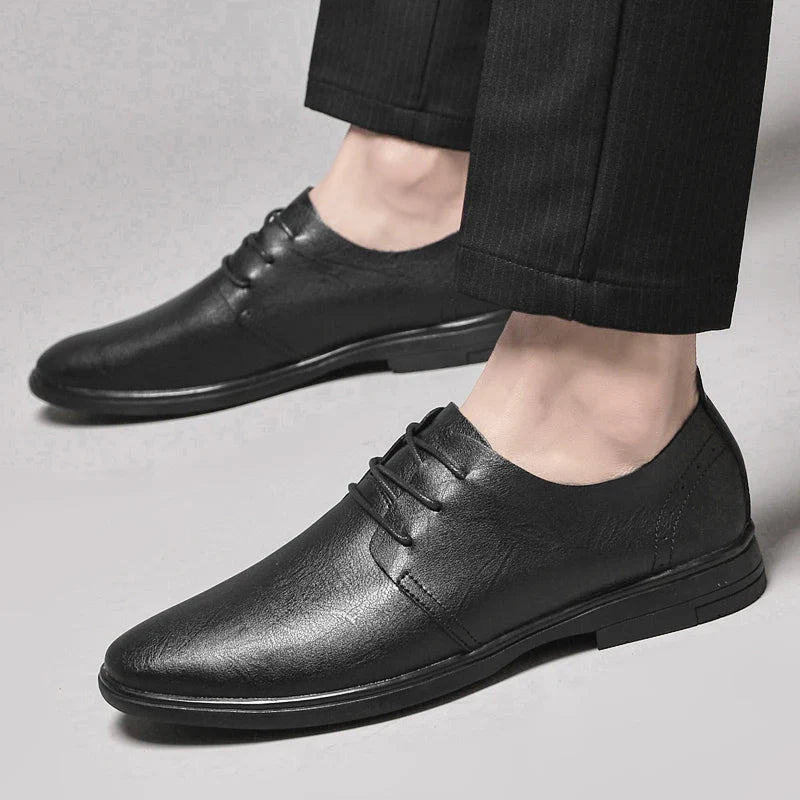 Classic Dress Mens Flats for Wedding Men Oxfords Shoes Fashion Casual Footwear Men New Genuine Leather for Male Walking Shoes