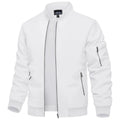 Men's Bomber Jacket Summer Autumn Thin Lightweight Casual Windbreaker Multi-pockets Full Zip Up Varsity Baseball Jacket