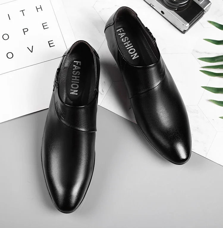 Leather Casual Pointed Toe Business Social Shoe for Men Elegant and Classic High Quality Fashion Dress Shoes Man Low Price Suit