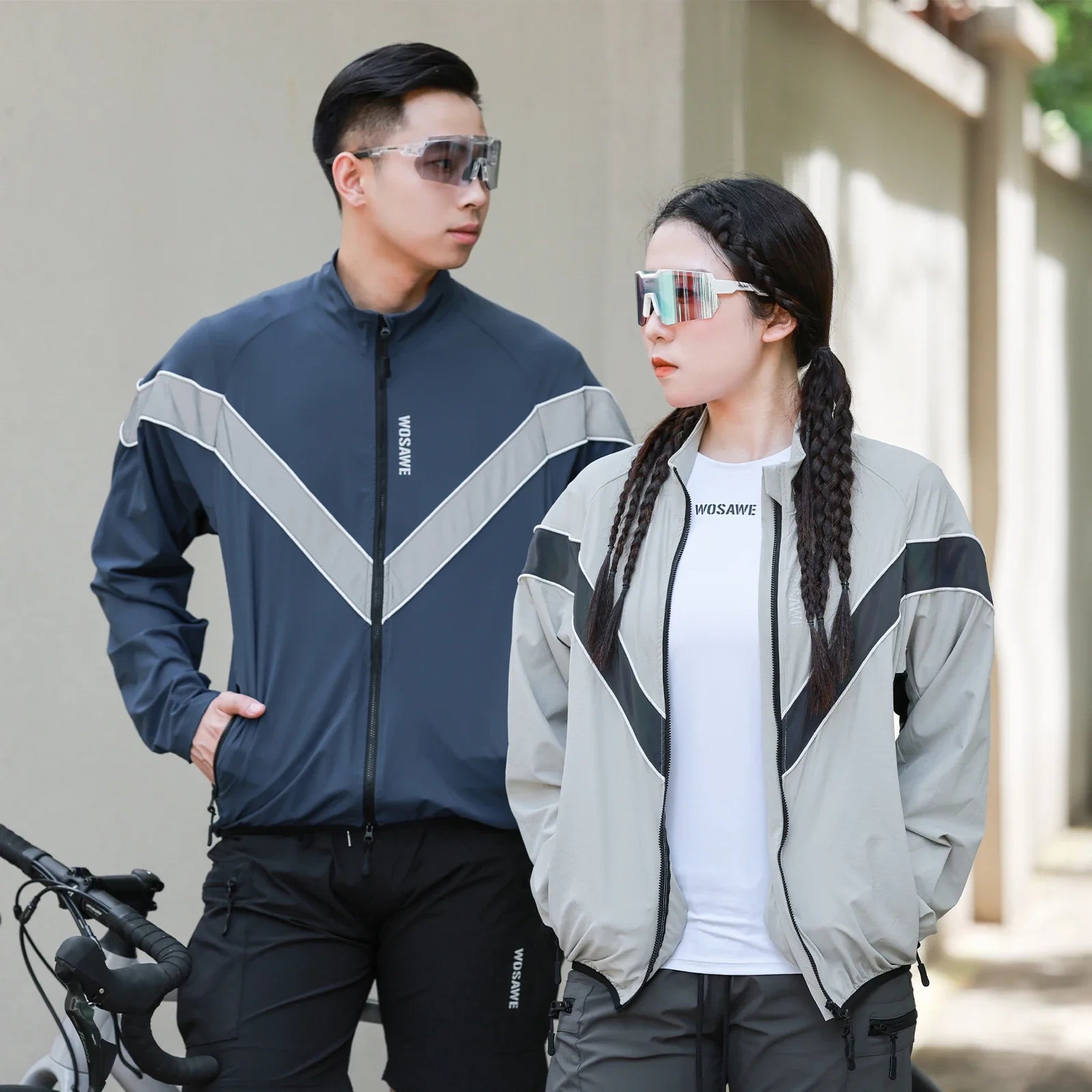 Reflective Cycling Jacket Winter Autumn Bicycle Windbreaker Bike Soft Windproof Waterproof Motorbike Jacket Men Coat