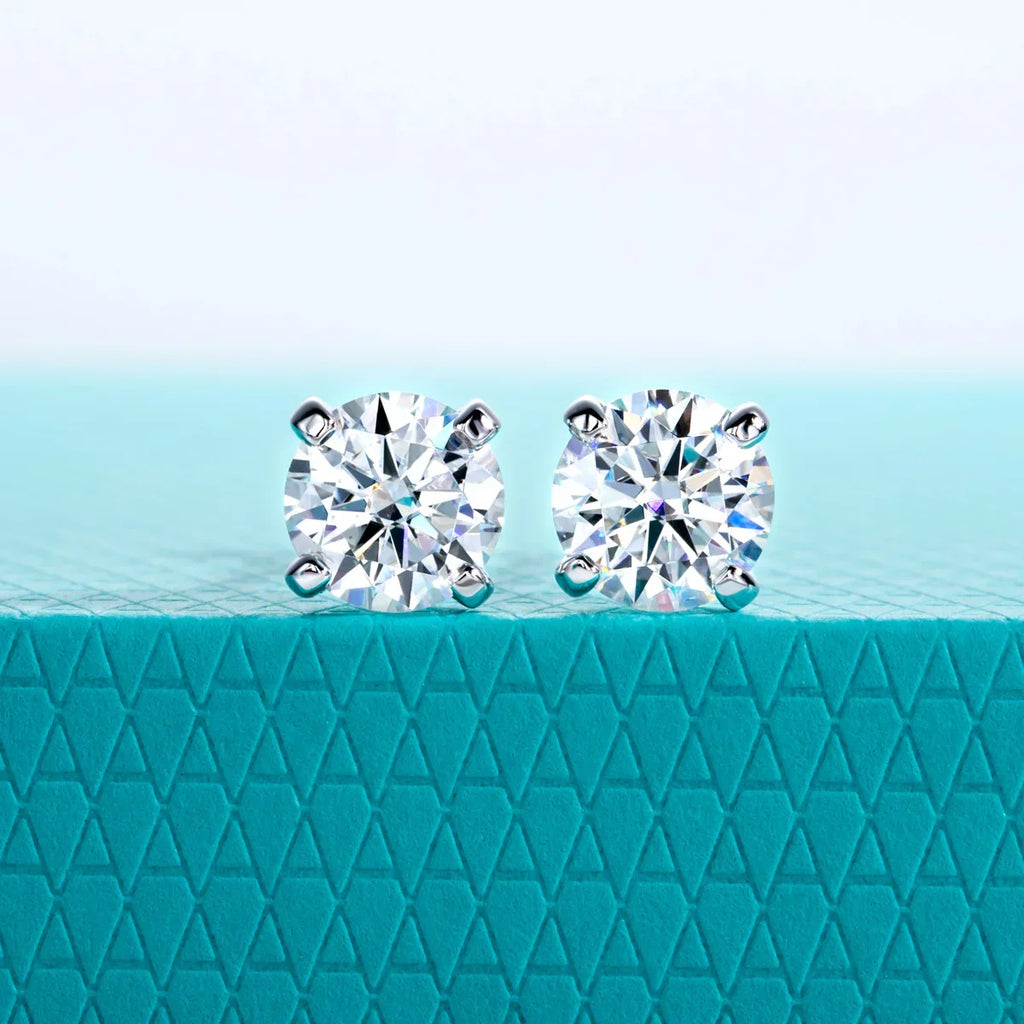 1ct D Color Moissanite Classic Earring 925 Sterling Silver 18K Plated Stud Earrings for Woman Fine Jewelry Wholesale