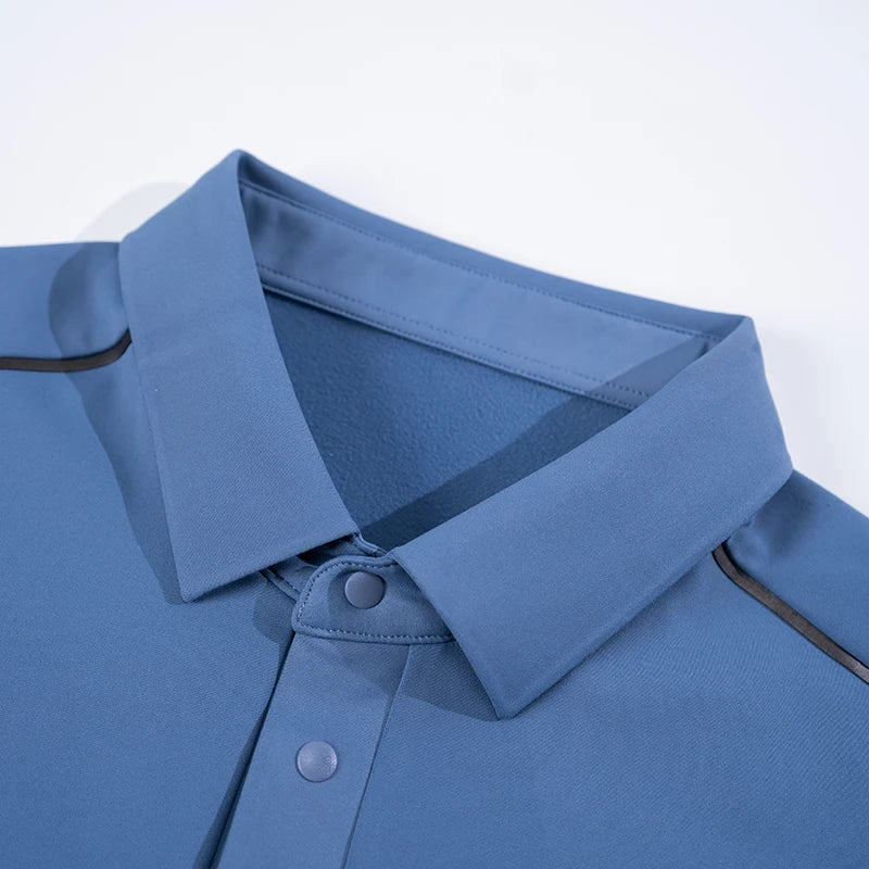 SBWL Autumn and winter outdoor high quality golf elastic long sleeve POLO shirt Fashion base office casual POLO T-shirt Tops