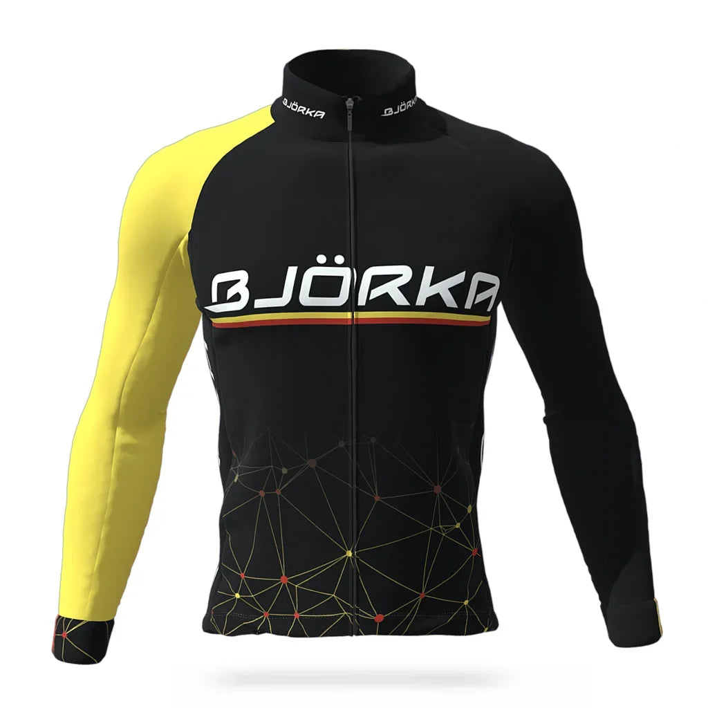 Winter Cycling Thermal Fleece Long Sleeve Jerseys Chamarras De Hombres Men's Pro Team Bicycle Jackets 3 Rear Pockets Coat
