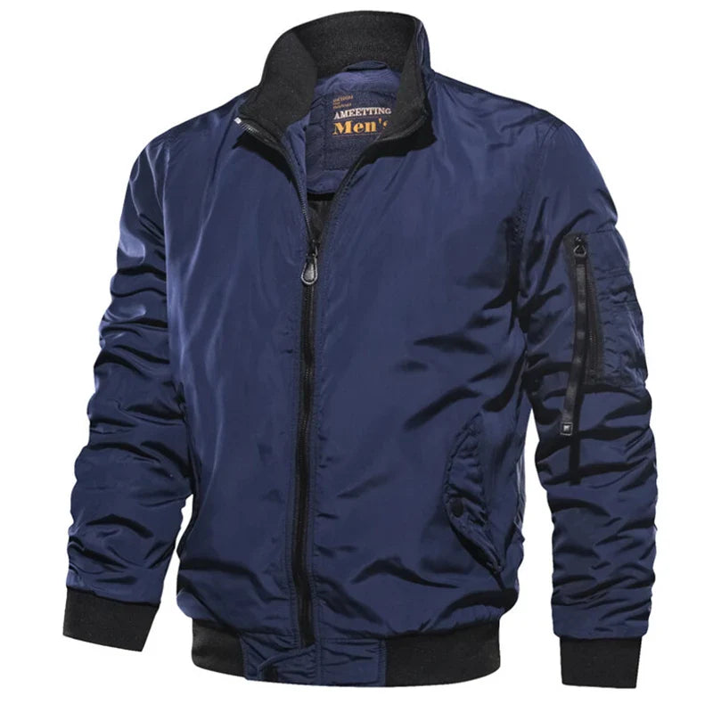 Men’s military bomber jacket, windproof autumn winter casual outdoor coat, plus size M–5XL