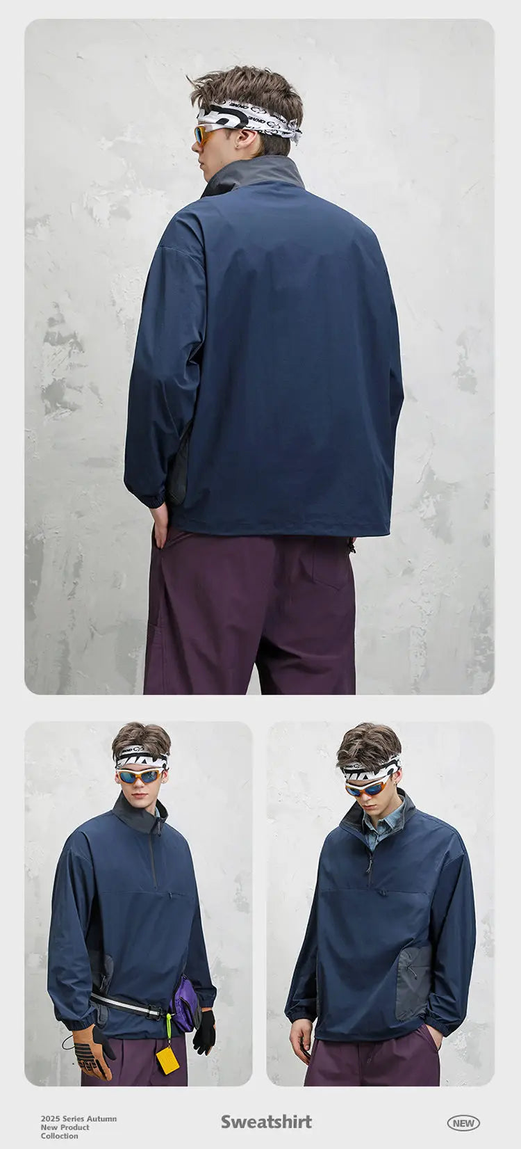 Autumn Utility Sweatshirt | Water-Repellent + Static Control + 4-Way Stretch (Unisex) Casual Loose Fit T-Shirt