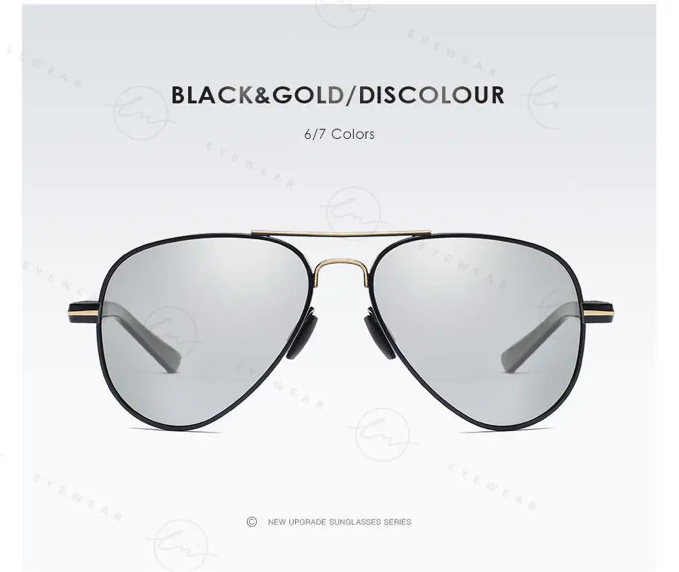 Design Aviation Sunglasses Polarized Man Photochromic UV400 Glasses Woman Anti-glare Driving Goggles zonnebril heren