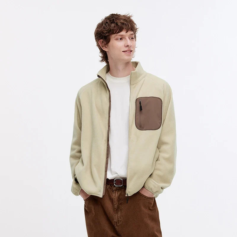 Jacket Men 2025 Autumn New Couple Fleece Anti-Static Casual Top
