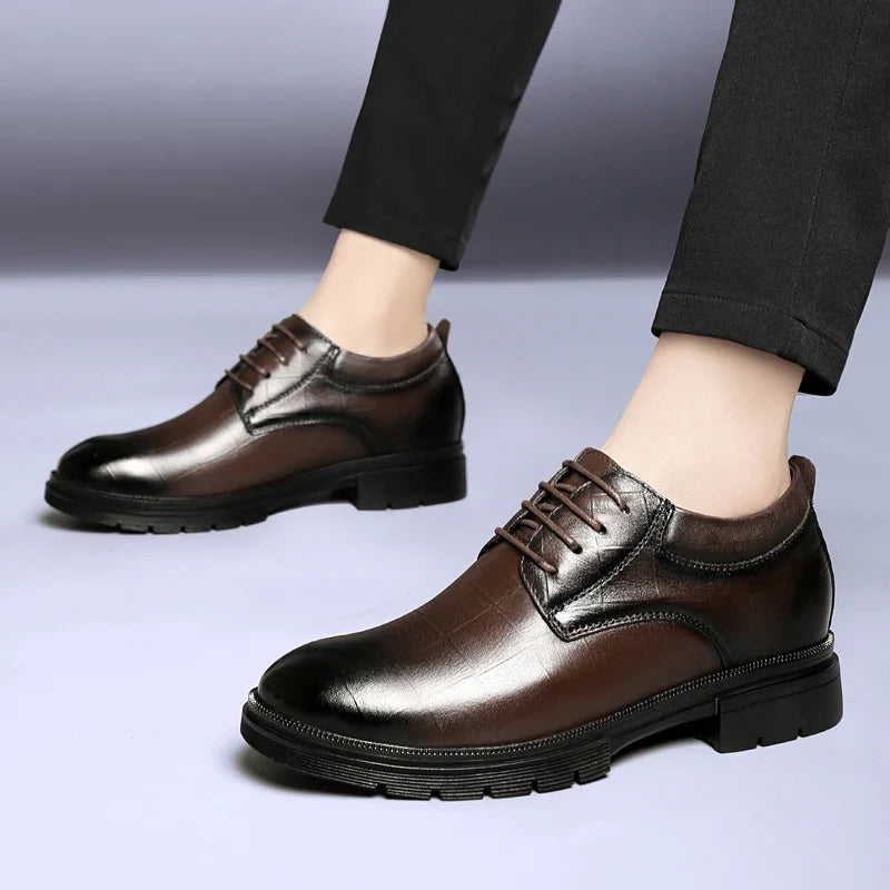 Genuine Leather Men's Oxford Shoes Lace Up Casual Shoes Comfortable Sneakers Outdoor Male Walking Shoes Formal Dress Footwear