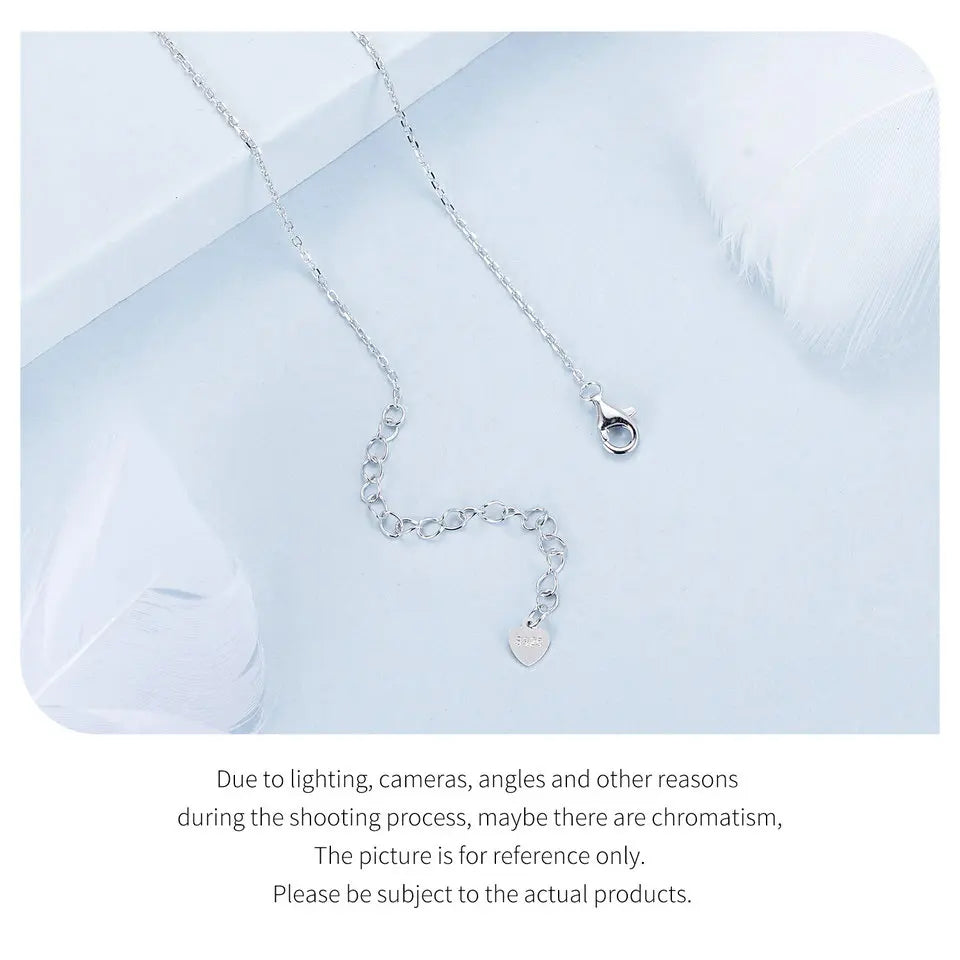 925 Sterling Silver Delicate Heart-shaped Pendant Necklace Y-shaped Cross Chain Necklace for Women Party Dainty Jewelry
