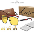 Outdoor Sport Intelligent Photochromic Sunglasses Polarized Man Night Vision Glasses Woman Anti-Glare Driving Goggle Unisex